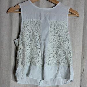 Top shop size 6 Elegant Lace Sleeveless Top - blue mint